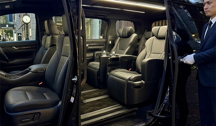 The Alphard has a luxurious interior.